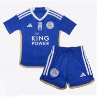 Camisa de time de futebol Leicester City Jamie Vardy #9 Replicas 1º Equipamento Infantil 2023-24 Manga Curta (+ Calças curtas)